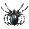 Broche araignée avec agate noire