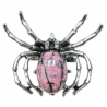 Broche araignée avec rhodonite