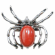 Broche araignée avec jaspe rouge