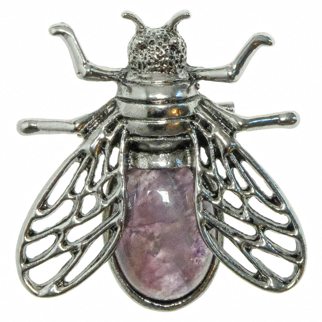 Broche abeille avec oeil de tigre