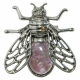Broche abeille avec oeil de tigre