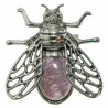 Broche abeille avec oeil de tigre