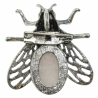 Broche abeille avec quartz rose