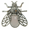 Broche abeille avec quartz rose