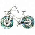 Broche bicyclette avec nacre abalone