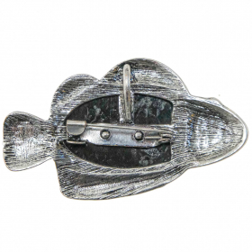 Broche poisson avec nacre blanche