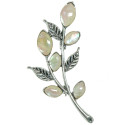 Broche petite branche avec nacre blanche
