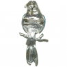 Broche perroquet avec nacre blanche
