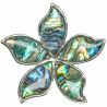 Broche fleur avec nacre abalone