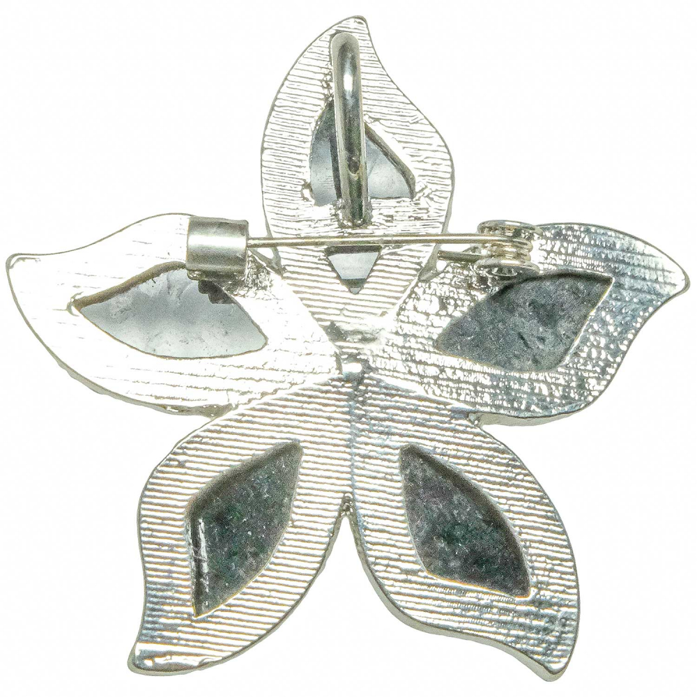 Broche Vintage Fleur En Nacre Véritable - Bijou Ancien Occasion