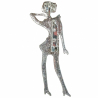 Broche dame en robe avec nacre abalone