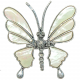 Broche papillon avec nacre blanche