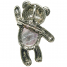 Broche ourson avec améthyste