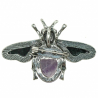Broche abeille avec améthyste et nacre abalone