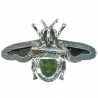 Broche abeille avec agate mousse et nacre abalone