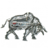 Broche taureau avec nacre blanche