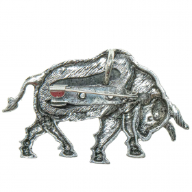 Broche taureau avec nacre abalone