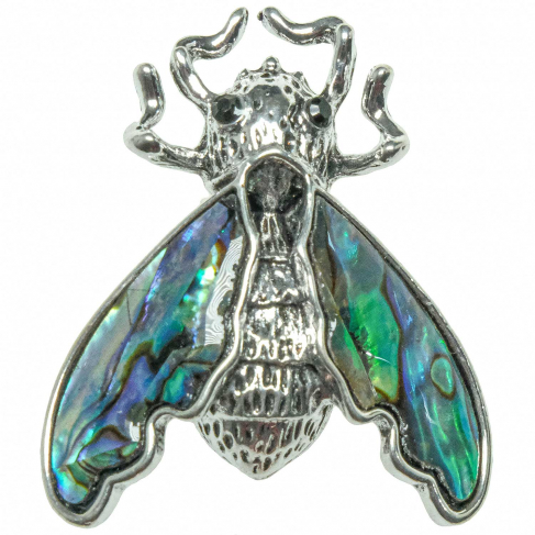 Broche abeille avec nacre abalone