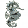 Broche hippocampe avec nacre abalone