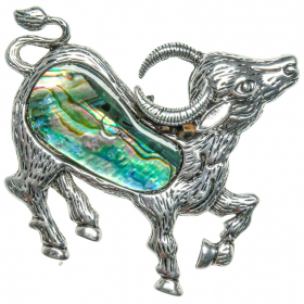 Broche mouton avec nacre abalone