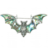 Broche chauve-souris avec nacre abalone