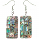 Boucles d'oreilles vague en nacre abalone