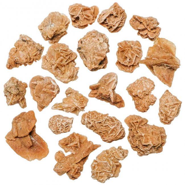 Pierres brutes rose des sables - 1.5 à 4 cm - 100 grammes