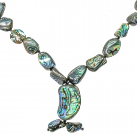 Collier pépites en nacre abalone paua