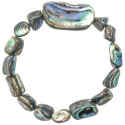 Bracelet pépites en nacre abalone paua