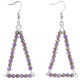 Boucles d'oreilles triangle avec perles d'améthyste et pyrite