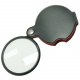 Loupe en verre avec étui en cuir grossissement x6