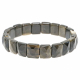 Bracelet perles carrées facettées en obidienne oeil céleste