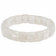 Bracelet perles carrées facettées en cristal de roche