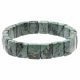 Bracelet perles carrées facettées en onyx verte