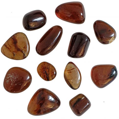 Pierres roulées ambre d' Indonésie - 2 à 3 cm - Lot de 2