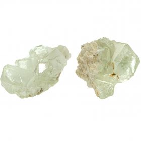 Fluorite verte cristallisée sur matrice silico-calcaire - 81 grammes - Lot de 2