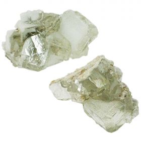 Fluorite verte cristallisée sur matrice silico-calcaire - 81 grammes - Lot de 2