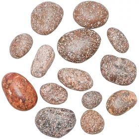Galets porphyre impérial rouge - 2 à 5 cm - Lot de 4