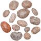 Galets porphyre impérial rouge - 2 à 5 cm - Lot de 4