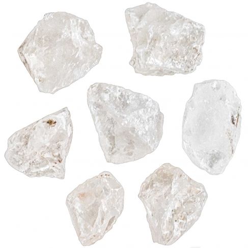 Pierres brutes cristal de roche - 4 à 6 cm - Lot de 2
