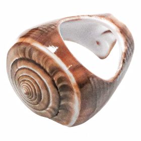 Bague coquillage conus marron