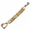 Bracelet wrap colonnes en agate crazy lace et cuir