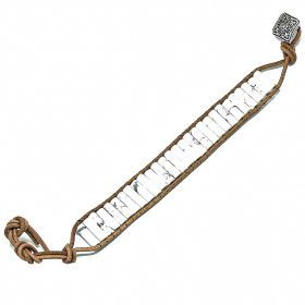 Bracelet wrap colonnes en howlite et cuir