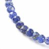 Bracelet fin ajustable avec petites perles facettées en lapis lazuli