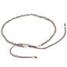 Bracelet fin ajustable avec petites perles facettées en pyrite