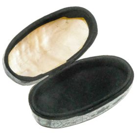 Boite à bijoux plaqué nacre blanche et abalone paua