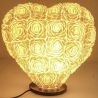 Lampe coeur avec coquillages bivalves pecten blancs