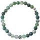 Bracelet en agate mousse - Perles rondes 6 mm