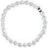 Bracelet en cristal de roche - Perles rondes 6 mm