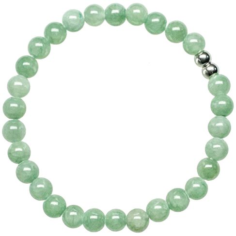 Bracelet en jade vert - Perles rondes 6 mm